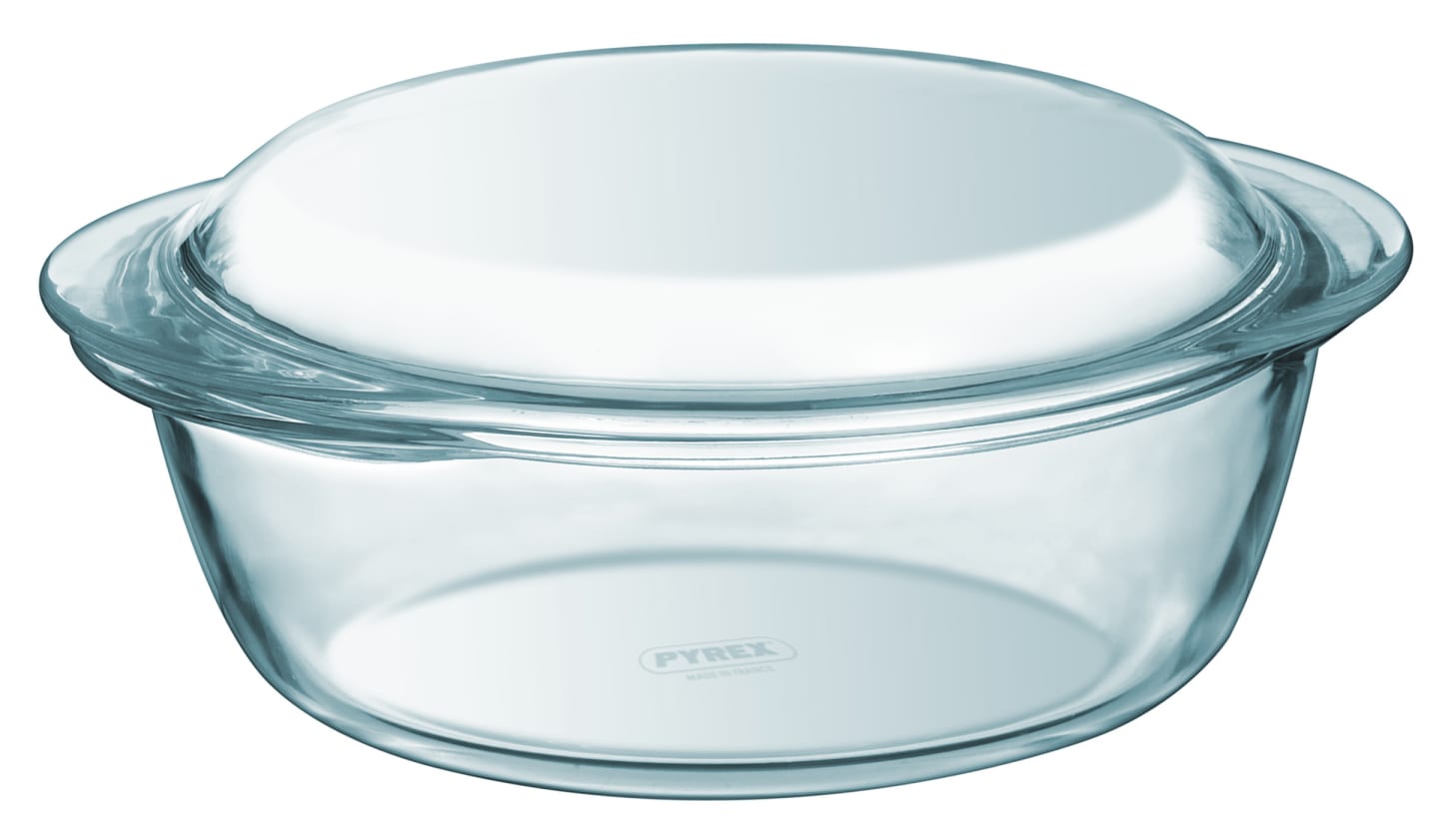 Glasgryta med lock D180mm 1L
