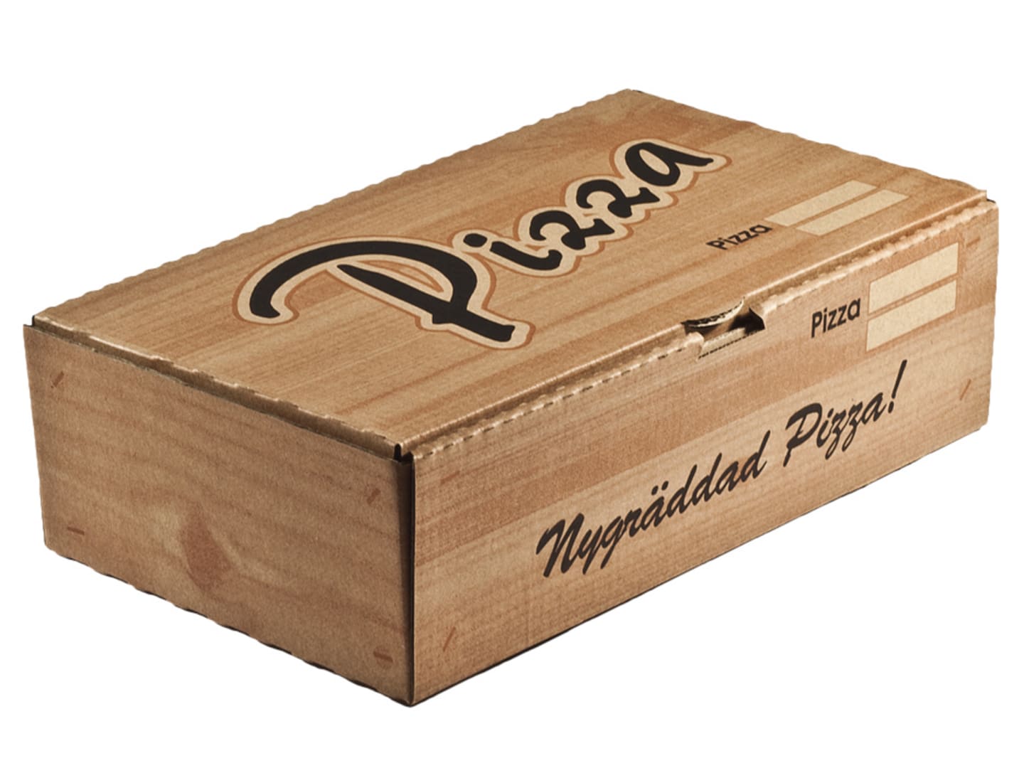 karton-billiger Pizzakarton pizzadoos Calzone Pizzabox | 9 maten! | 100 stuks incl. verpakkingslicentie (26x26x4 cm