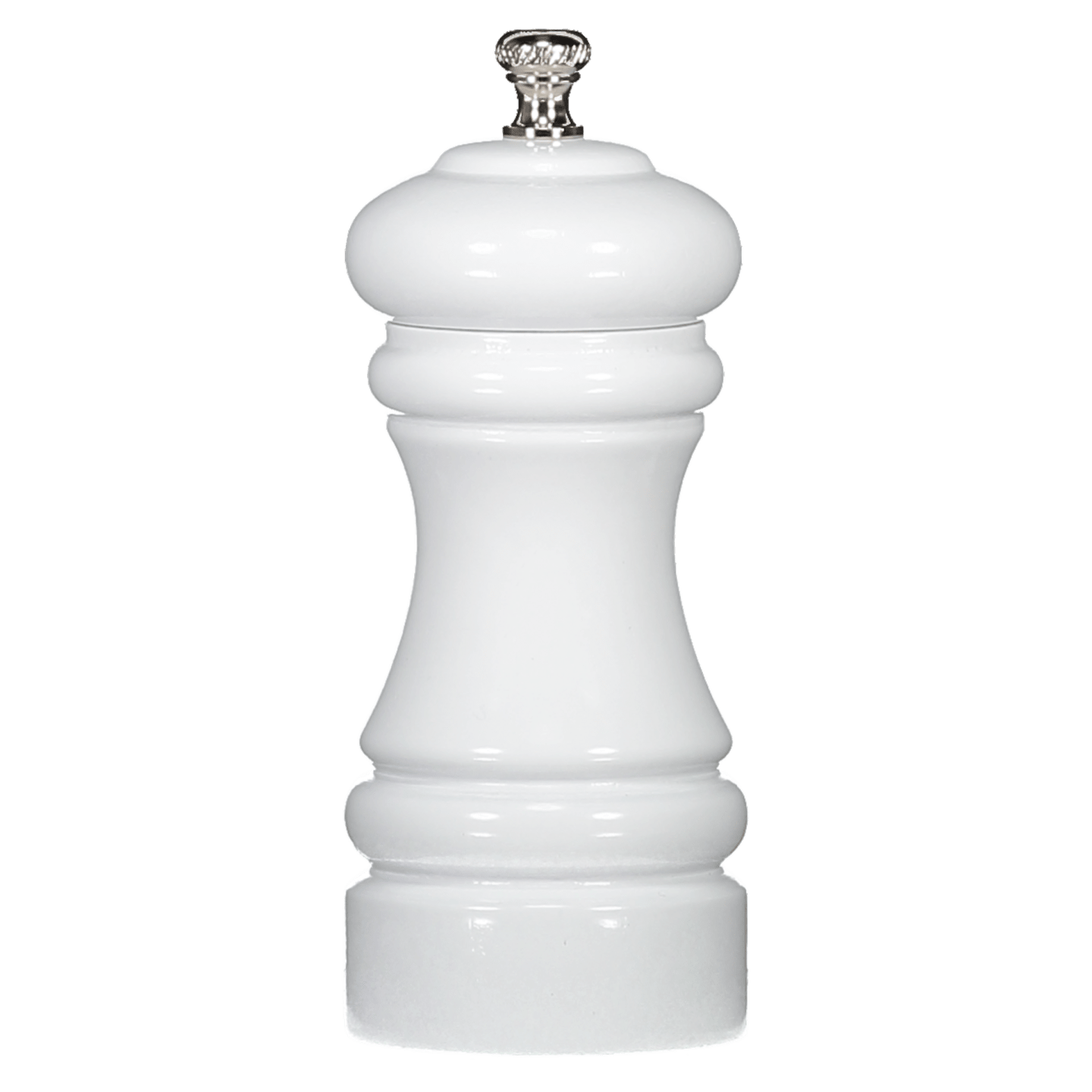 Saltkvarn trä blank vit 120mm