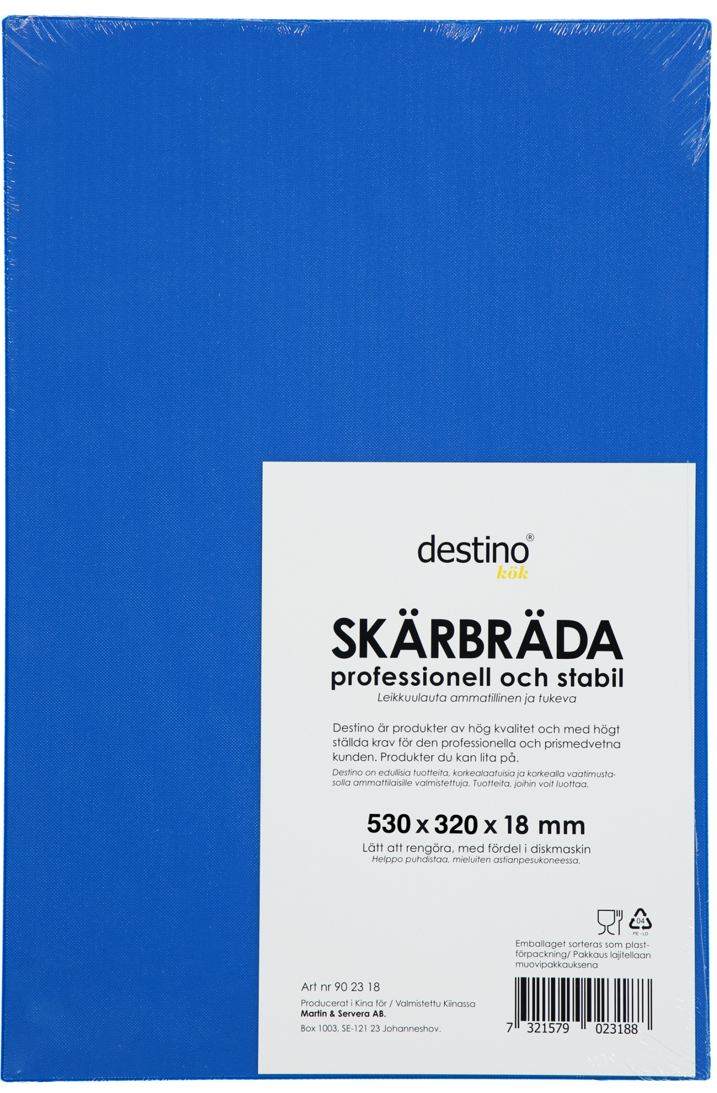 Skärbräda blå 530x320x18mm - Bild 1 av 3