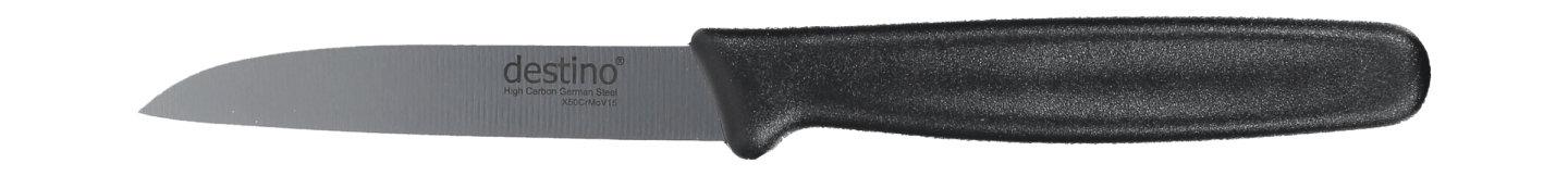 Skalkniv rak svart 80mm