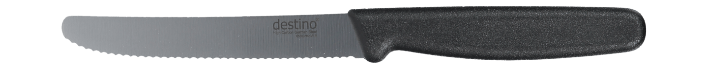 Skalkniv tandad svart 100mm