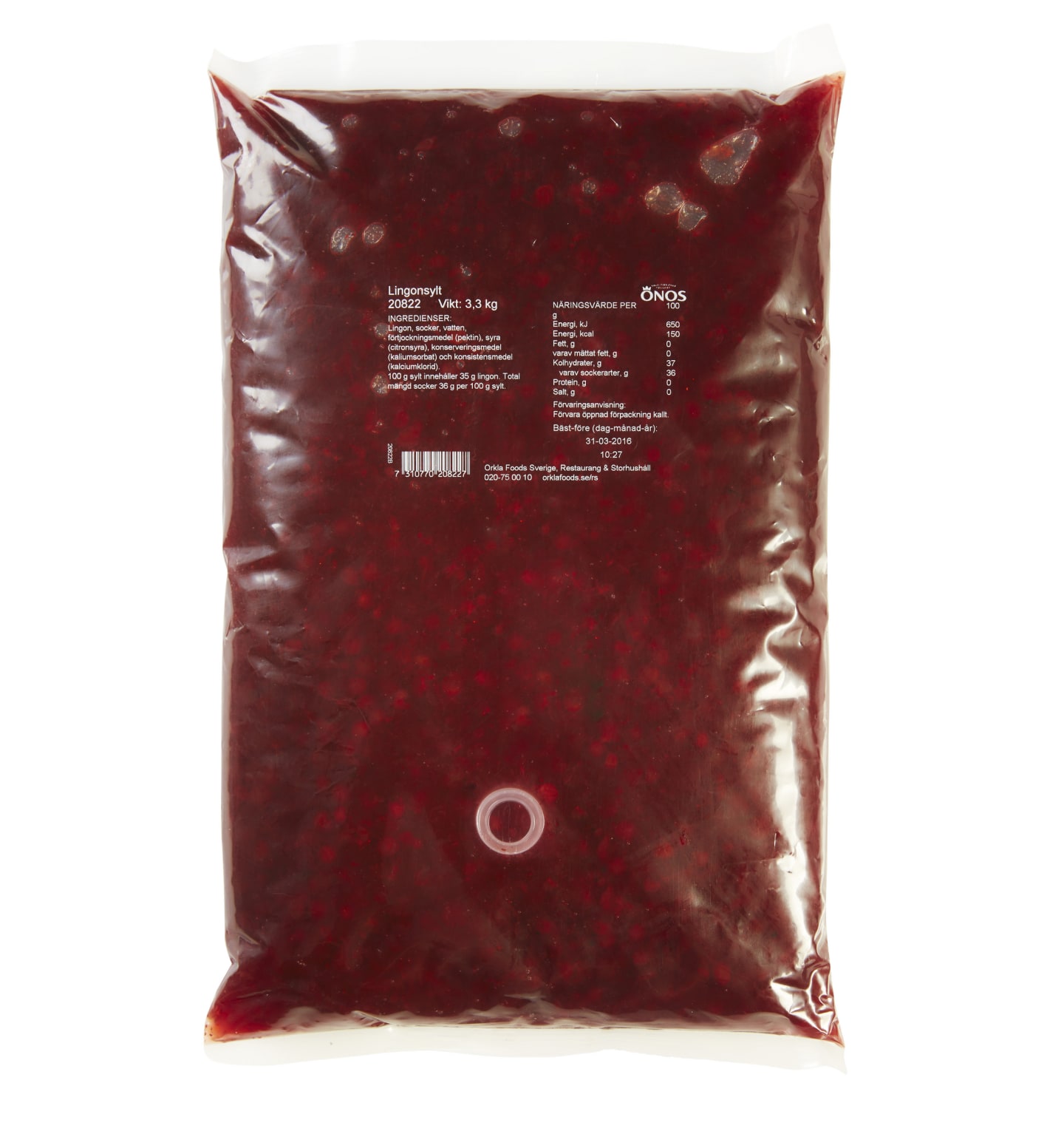 Lingonsylt påse 3,3kg
