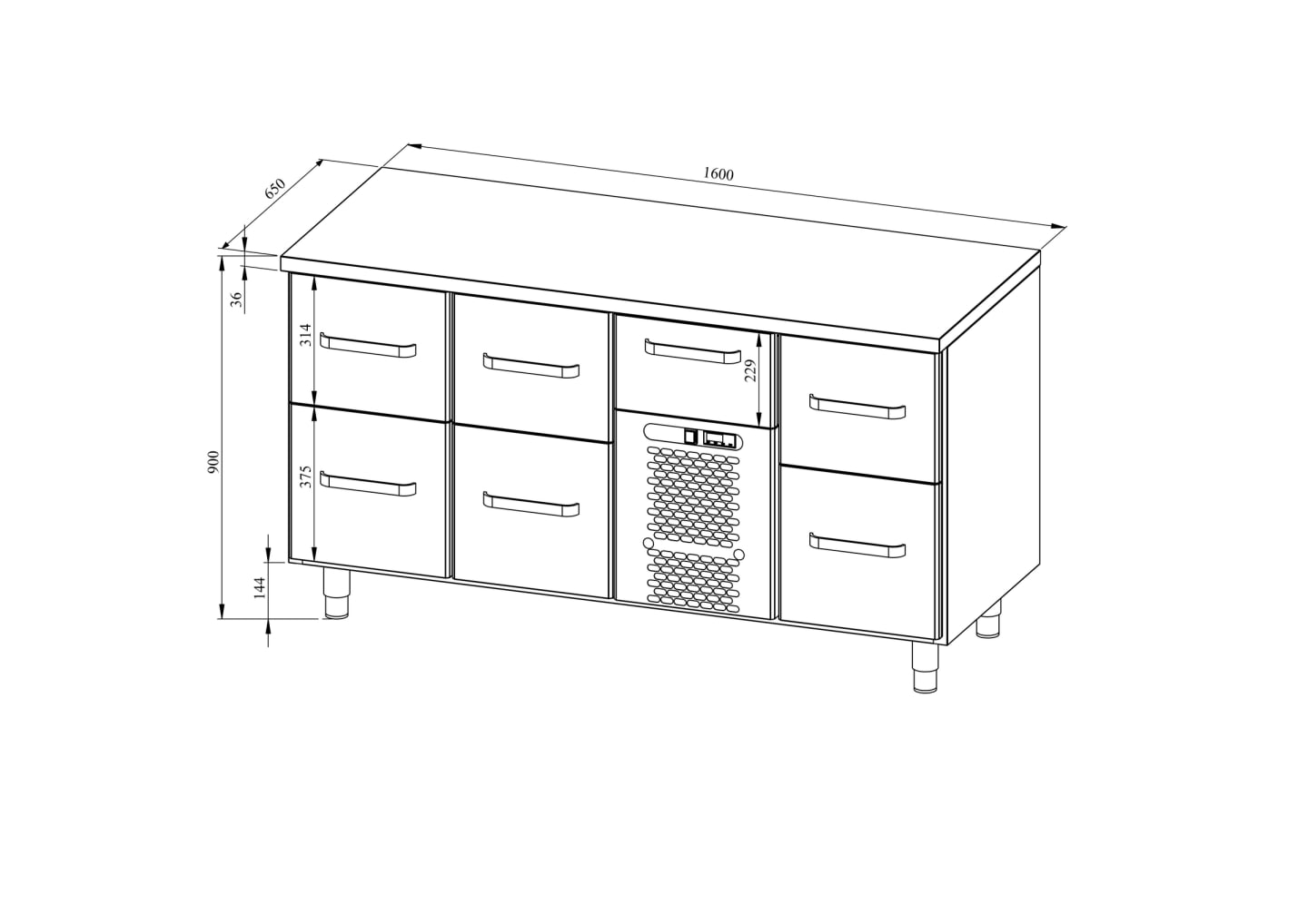 Dryckeskylbänk VLO-1607 - Bild 1 av 2
