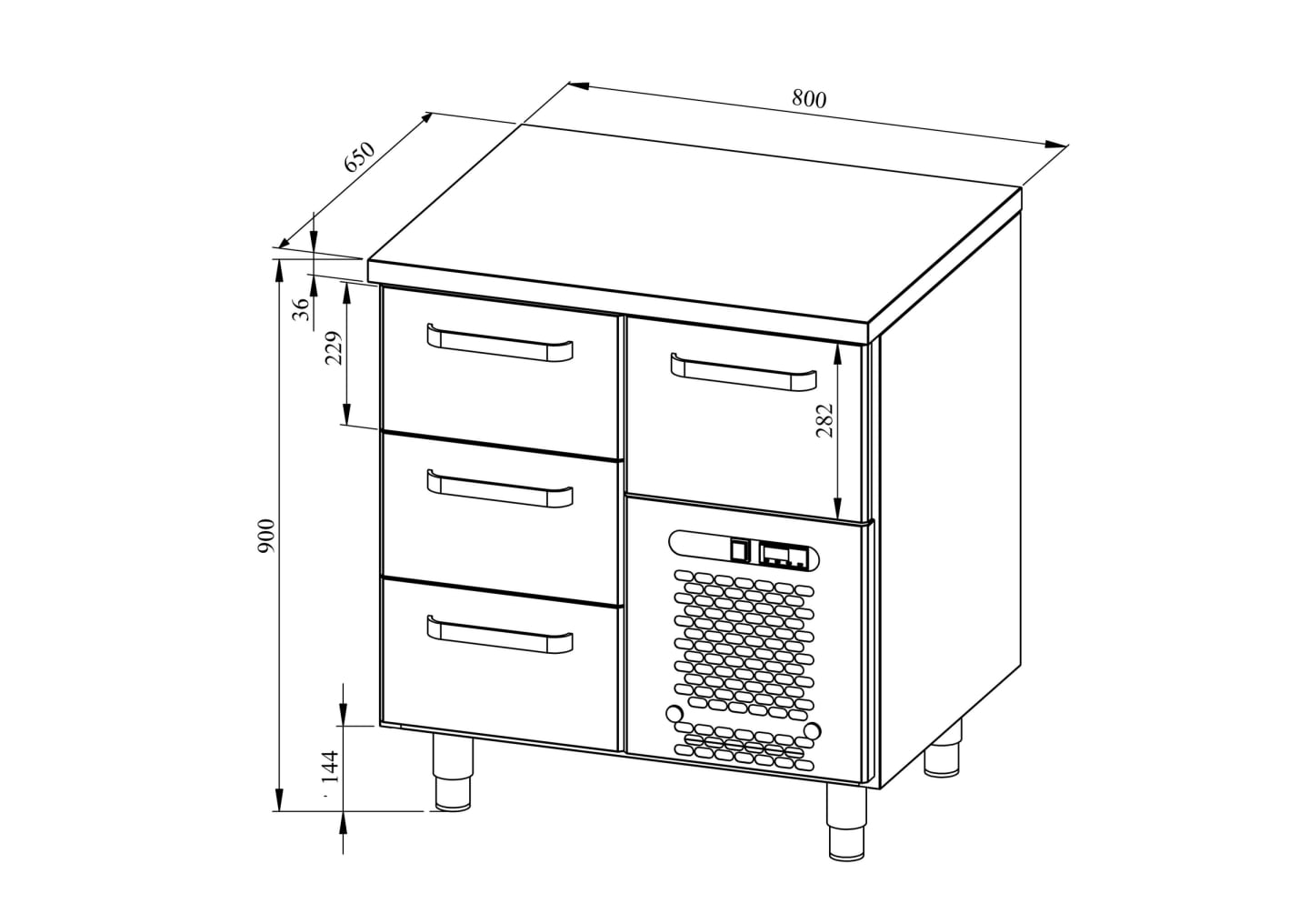 Kylbänk VLE-804 - Bild 1 av 2