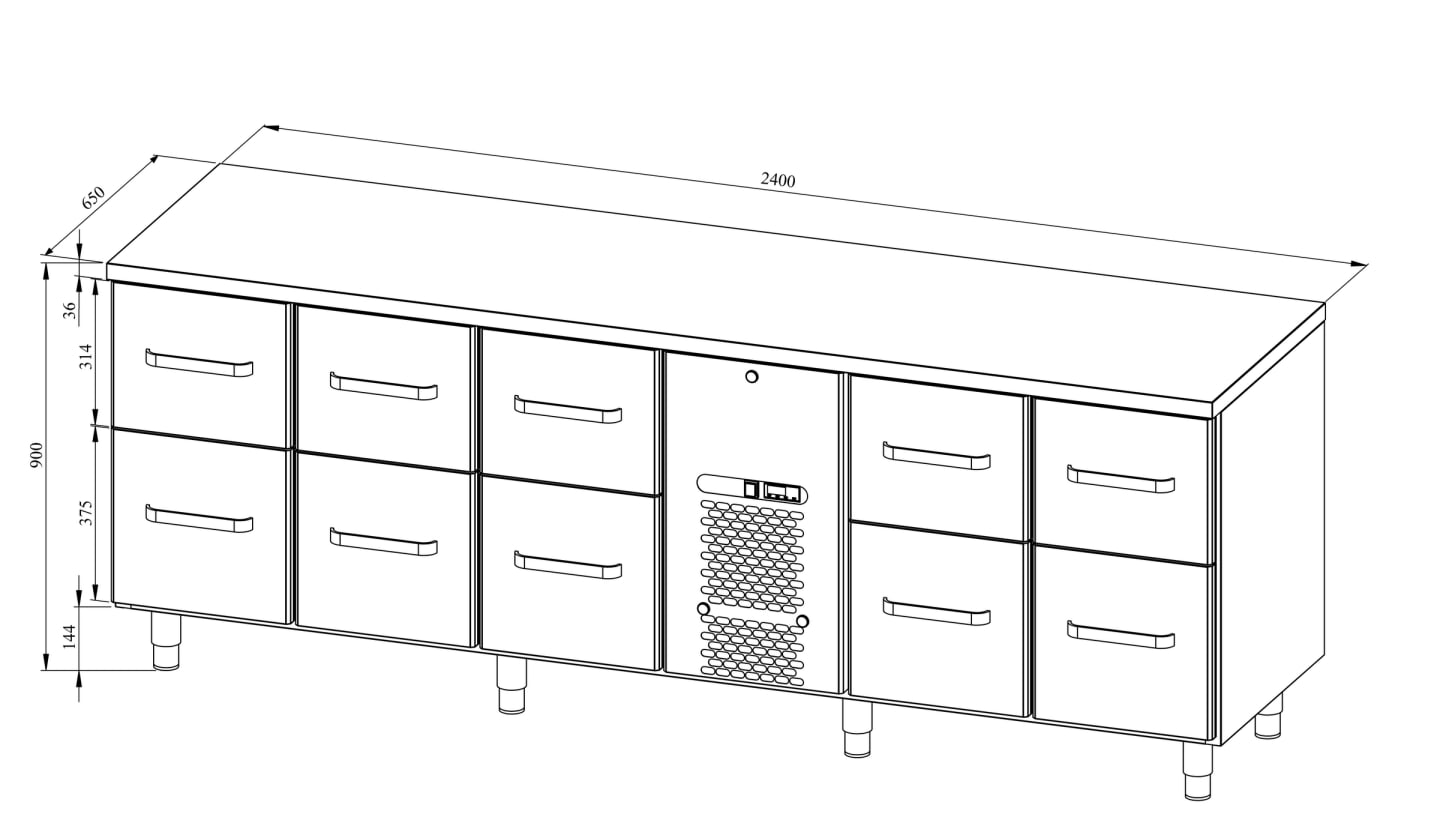 Dryckeskylbänk VLO-24010 - Bild 1 av 2