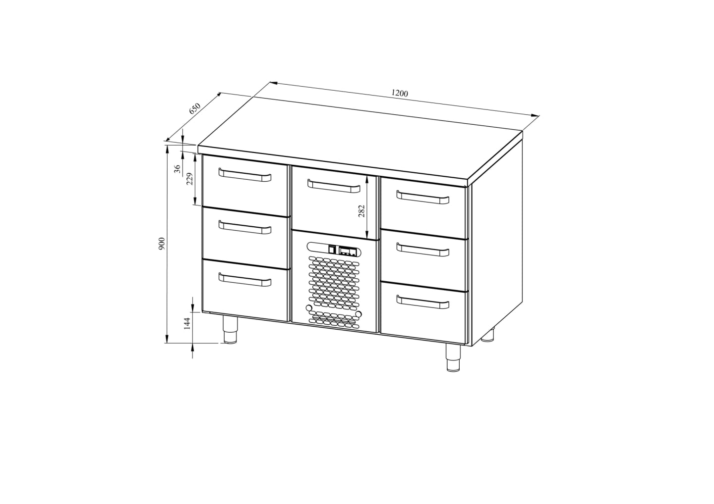Kylbänk VLE-1207 - Bild 1 av 2