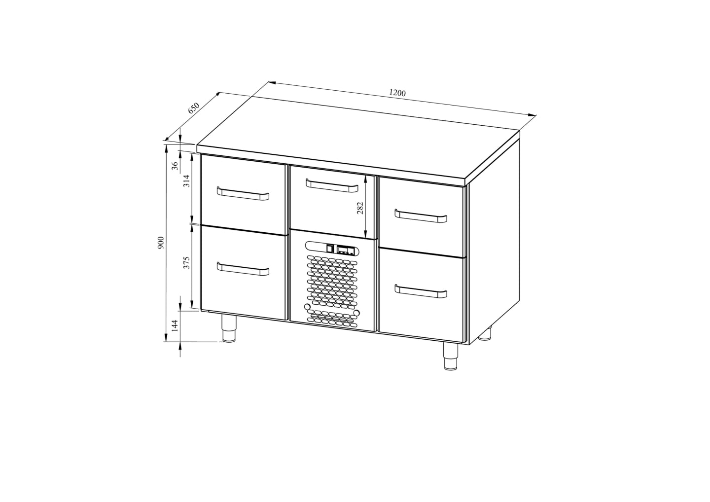 Dryckeskylbänk VLO-1205 - Bild 1 av 2