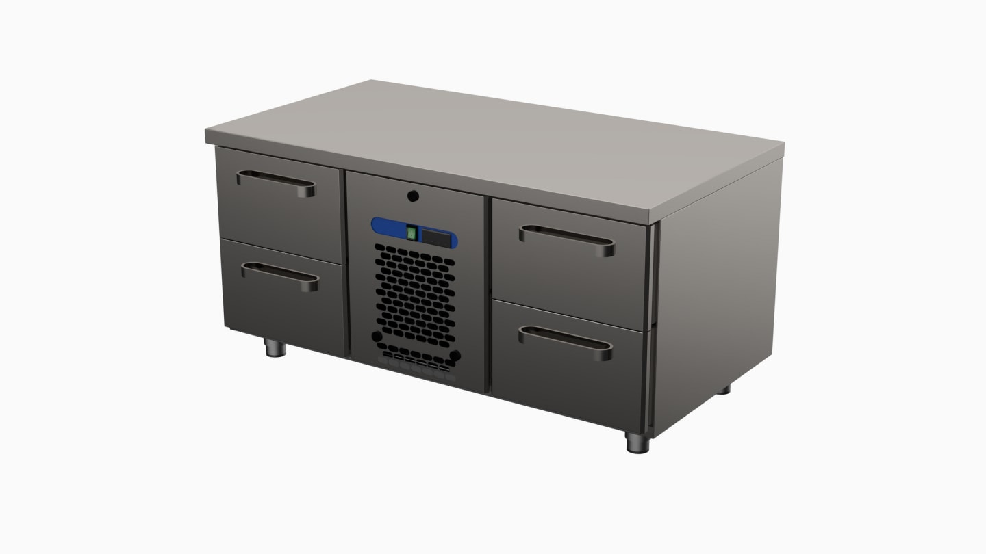 Grillkylbänk VLG-1204 med 4 st draglådor - Bild 1 av 1