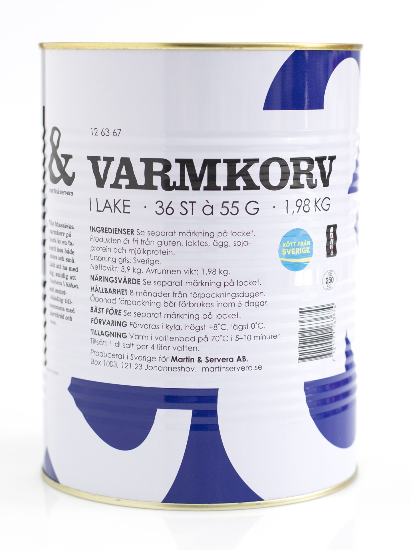 Varmkorv 36x55g