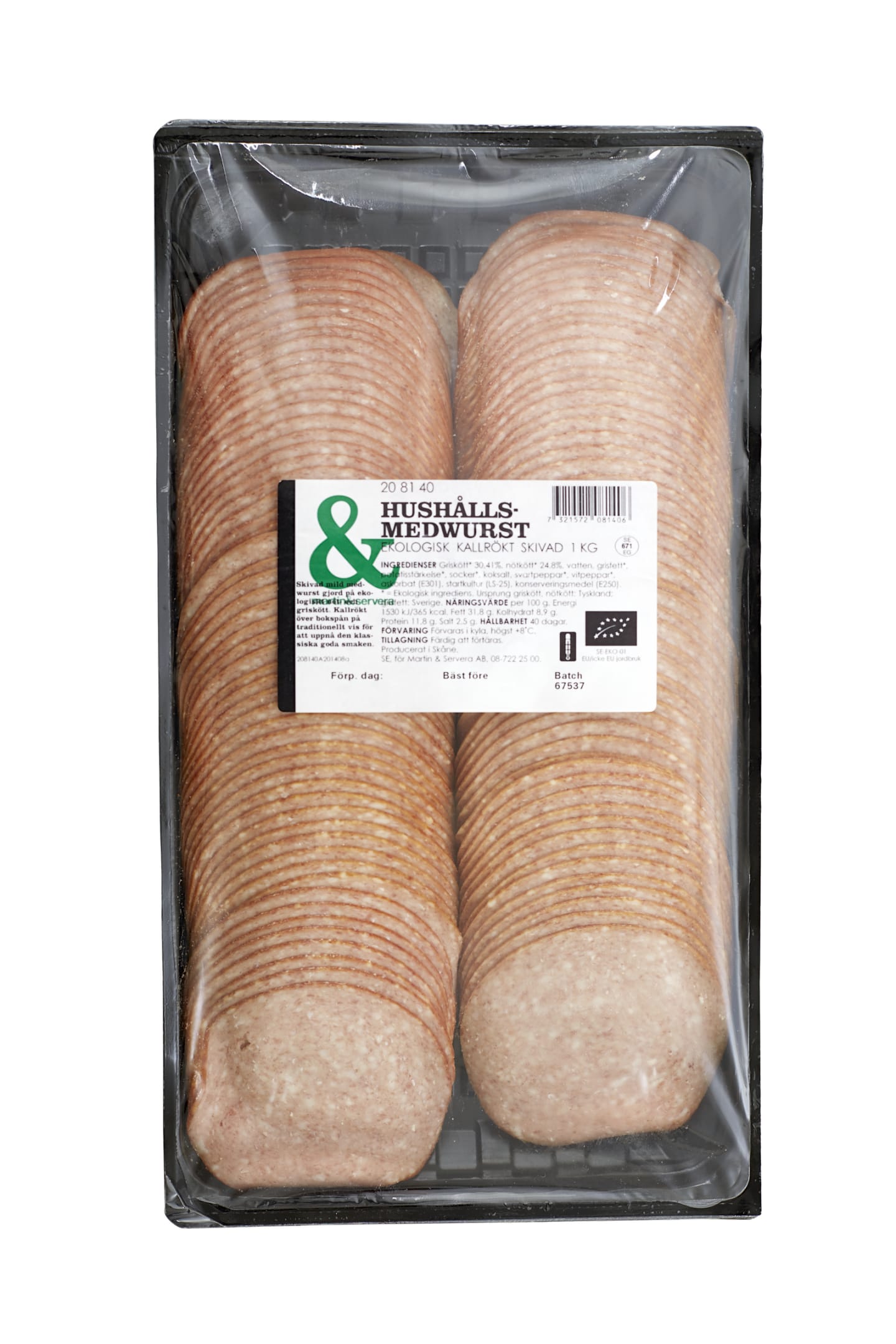 Hushållsmedwurst skivad 1kg