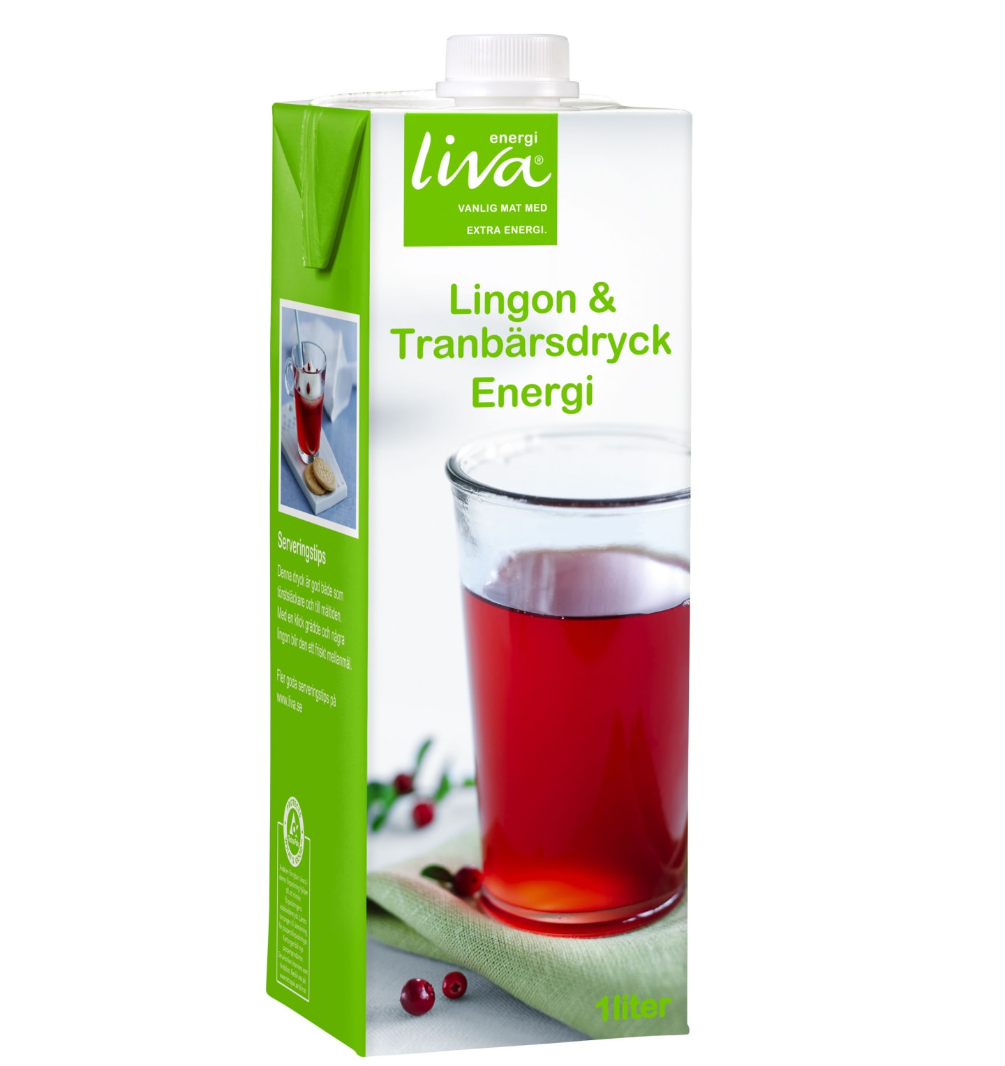 Lingon- och tranbärsdryck energi 1L - Bild 1 av 1