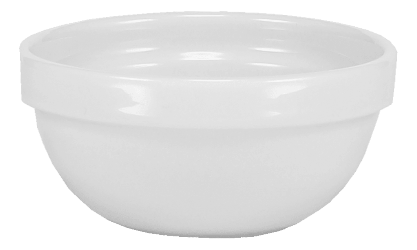 Skål vit stapelbar D75mm H35mm 7cl