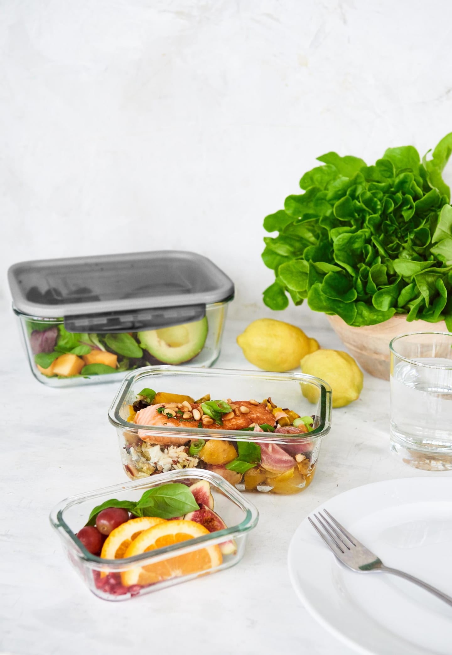 Matlåda i glas med plastlock 0,75L - Bild 1 av 2