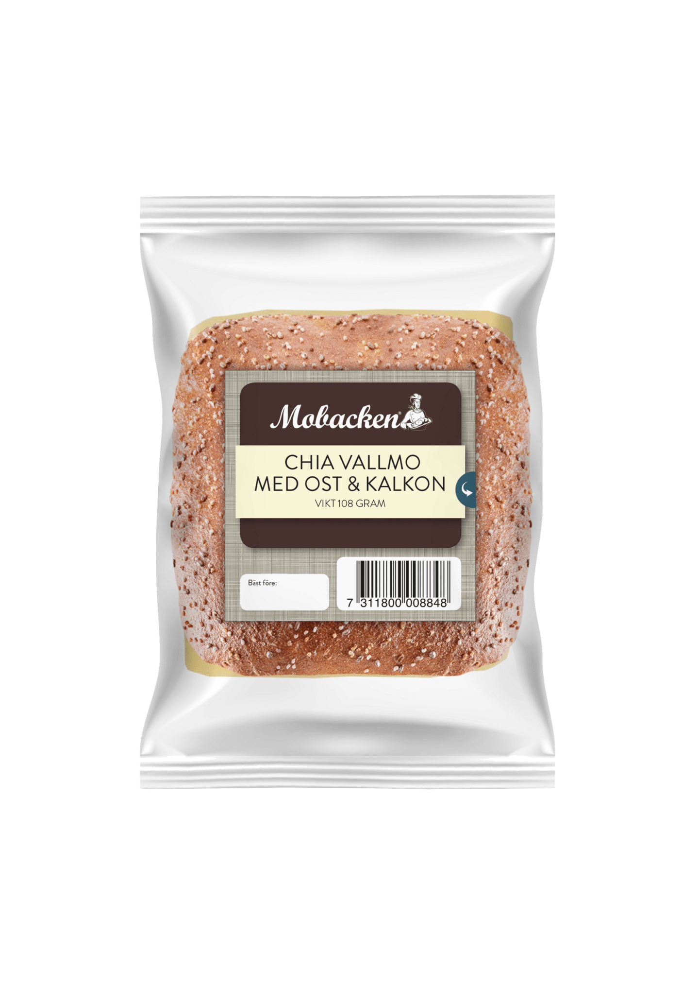 Kraftmacka chia vallmo ost kalkon 108g