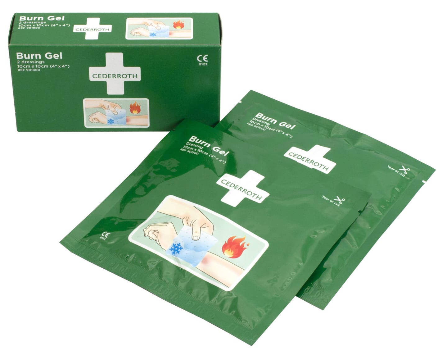 Burn gel kompress 10x10cm 2st - Bild 1 av 2