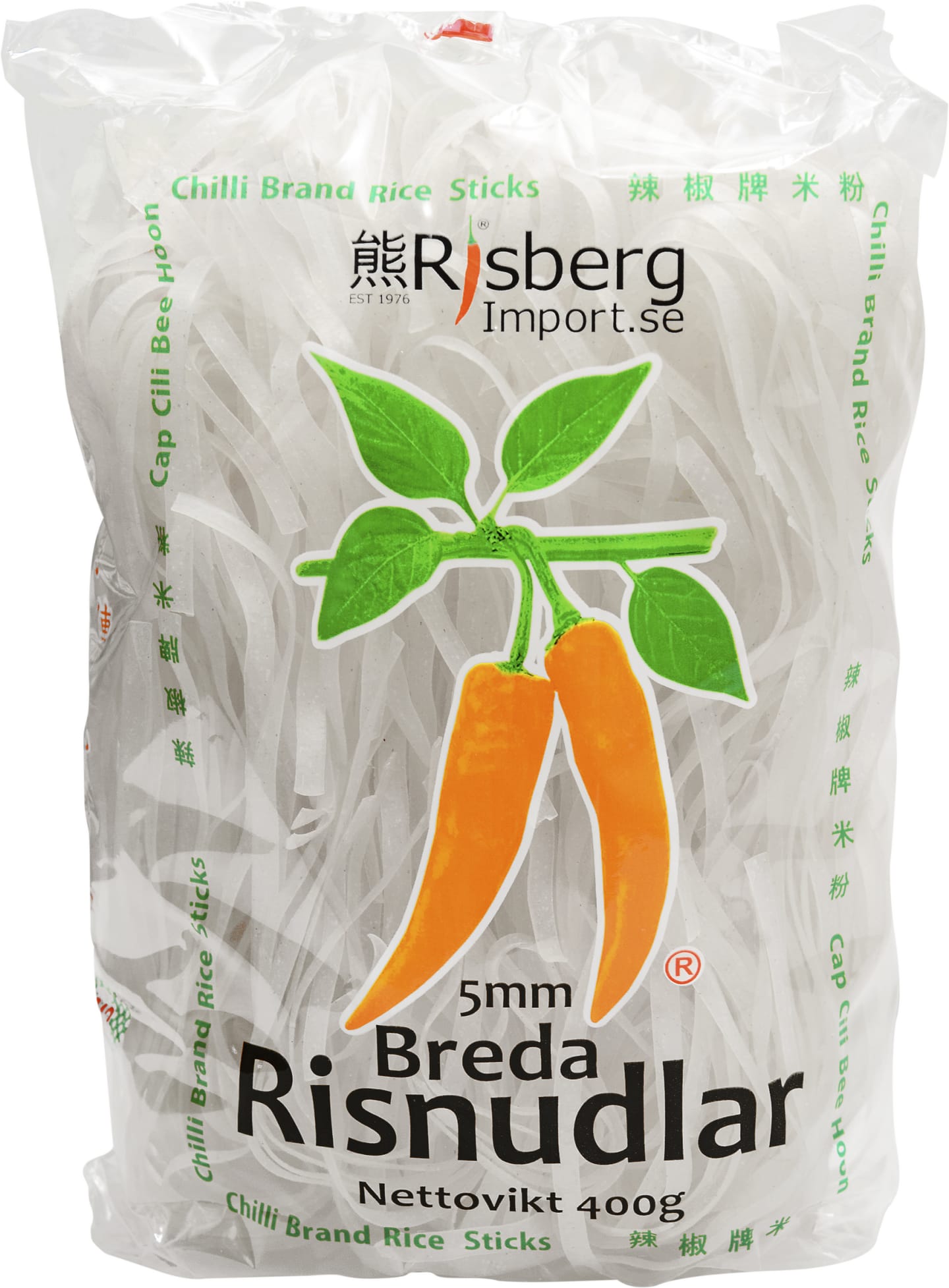Risnudlar 5mm breda 400g