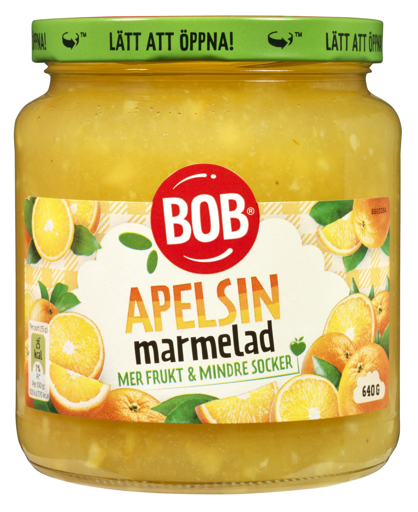 Apelsinmarmelad lättsockrad 640g