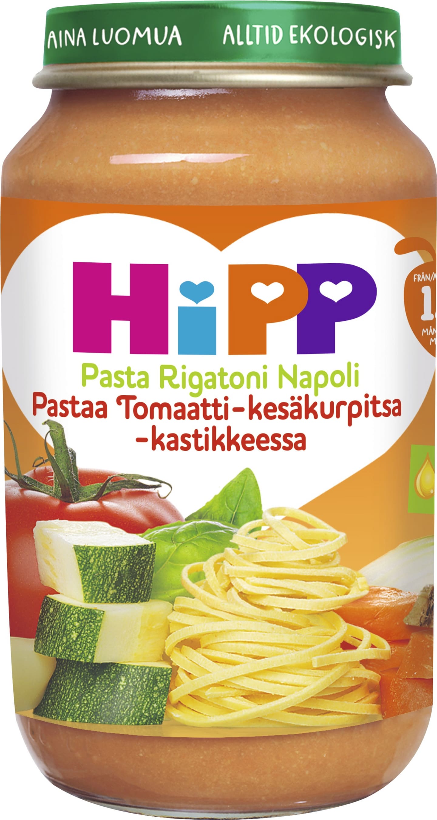 Barnmat pasta rigatoni napoli 12m 220g