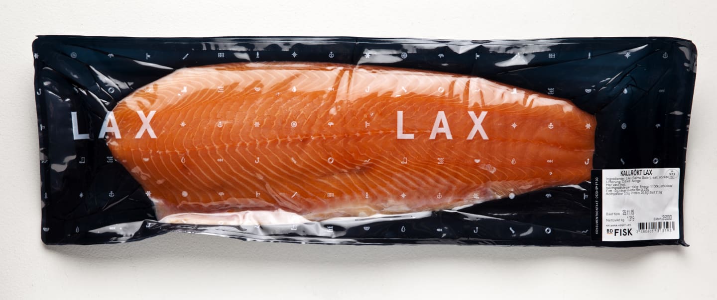 Lax kallrökt skivad 1,4-1,6kg - Bild 1 av 2