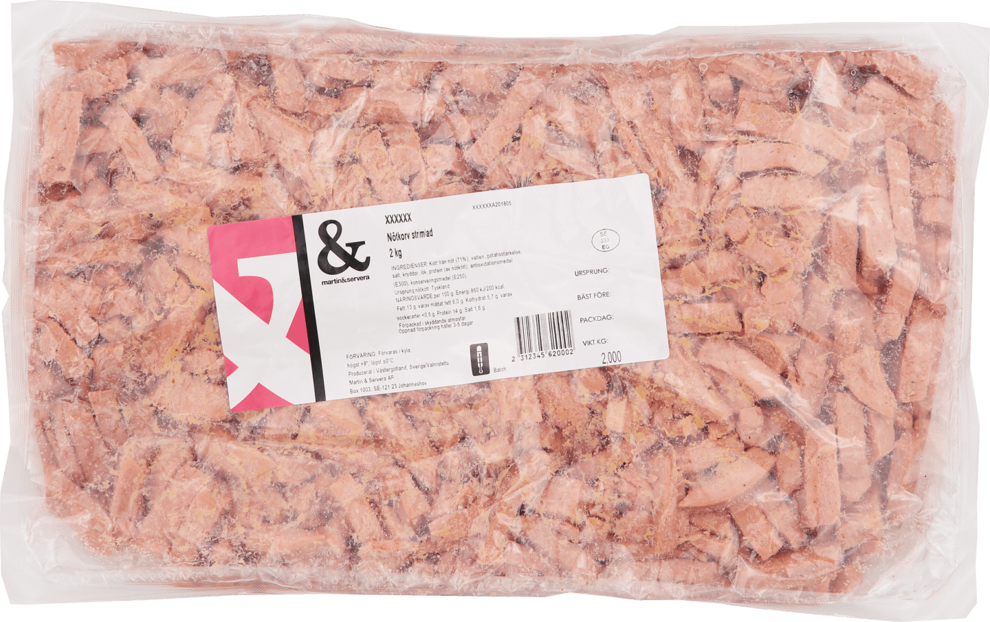 Nötkorv strimlad 2kg - Bild 1 av 3