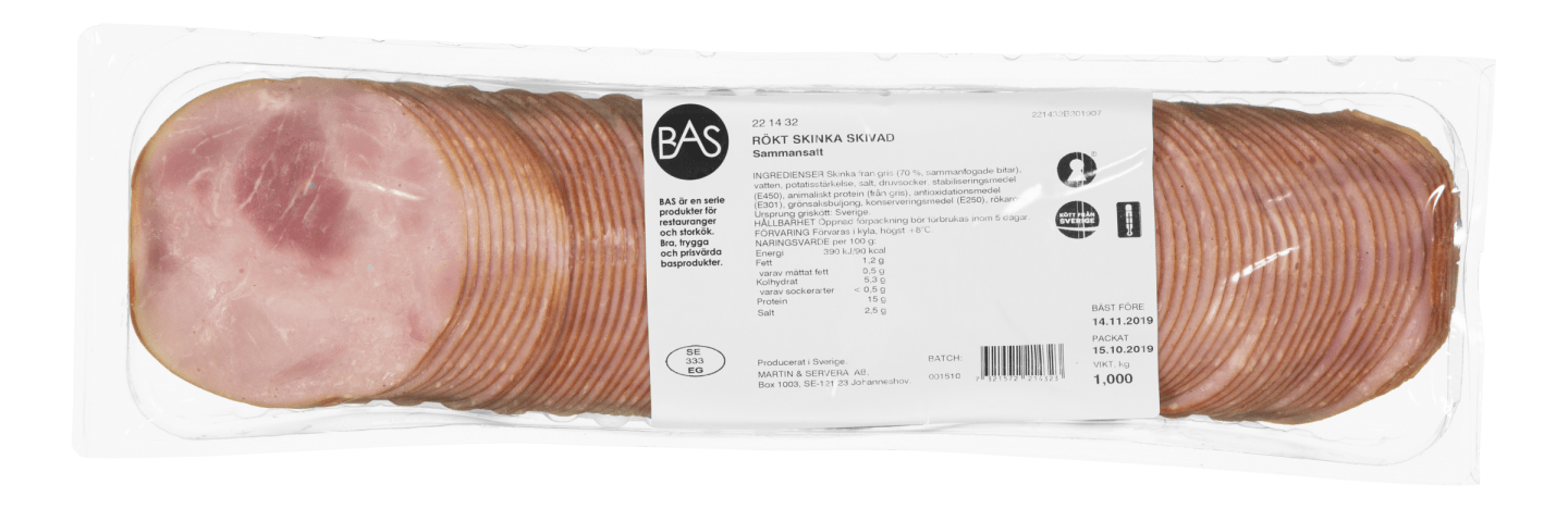 Skinka rökt skivad 1kg