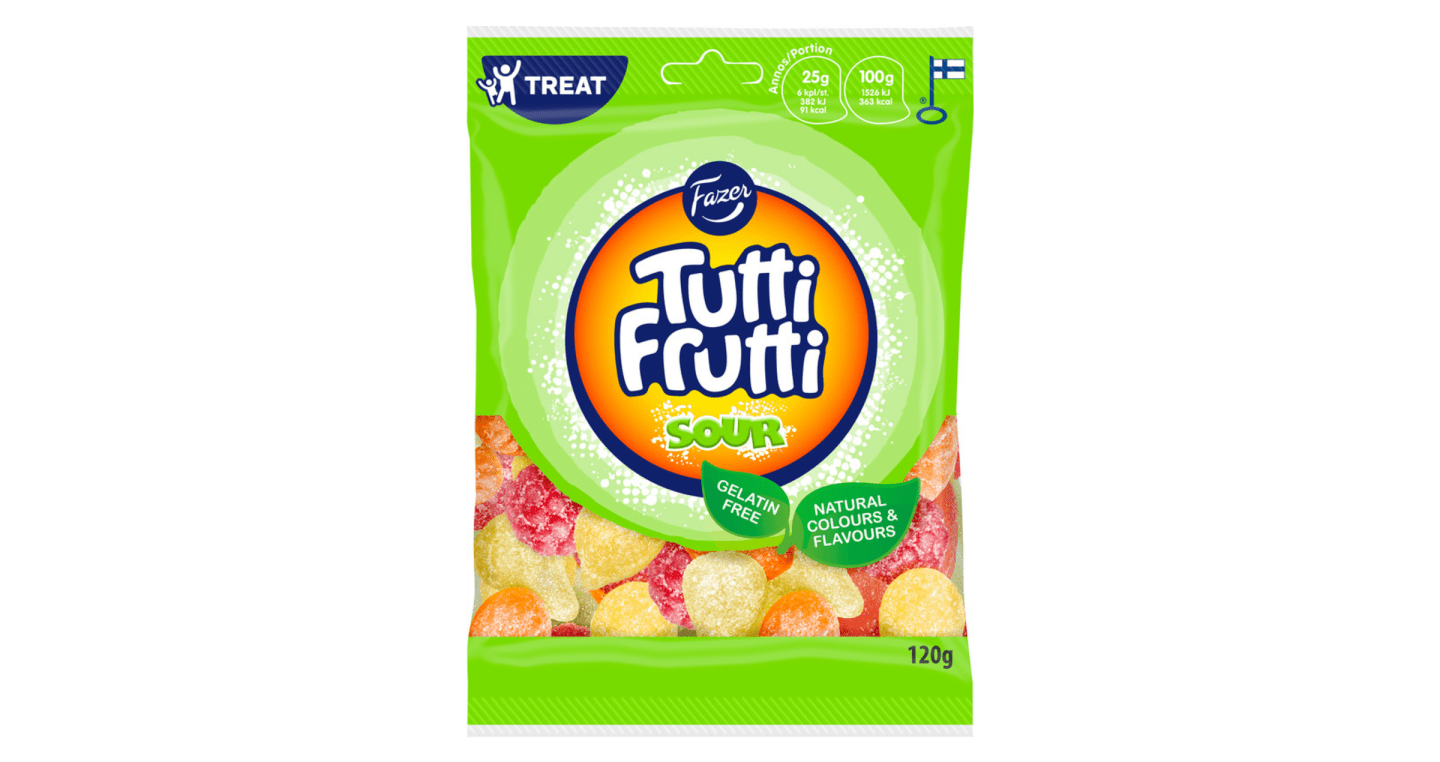 Tutti frutti sour mix påsgodis 120g