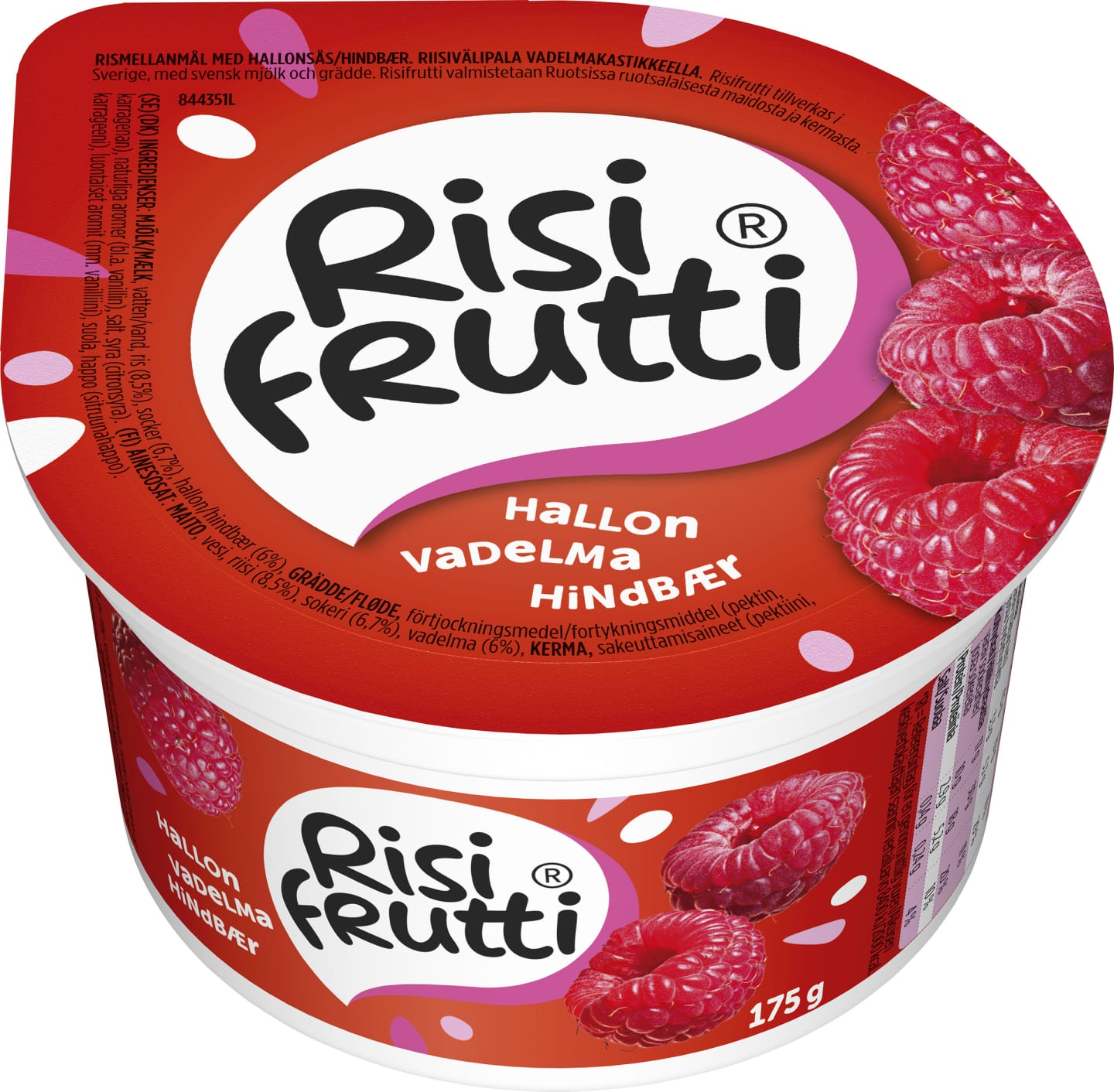 Risifrutti hallon 175g