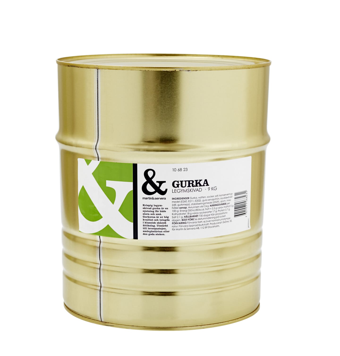 Smörgåsgurka legymskivad 9kg