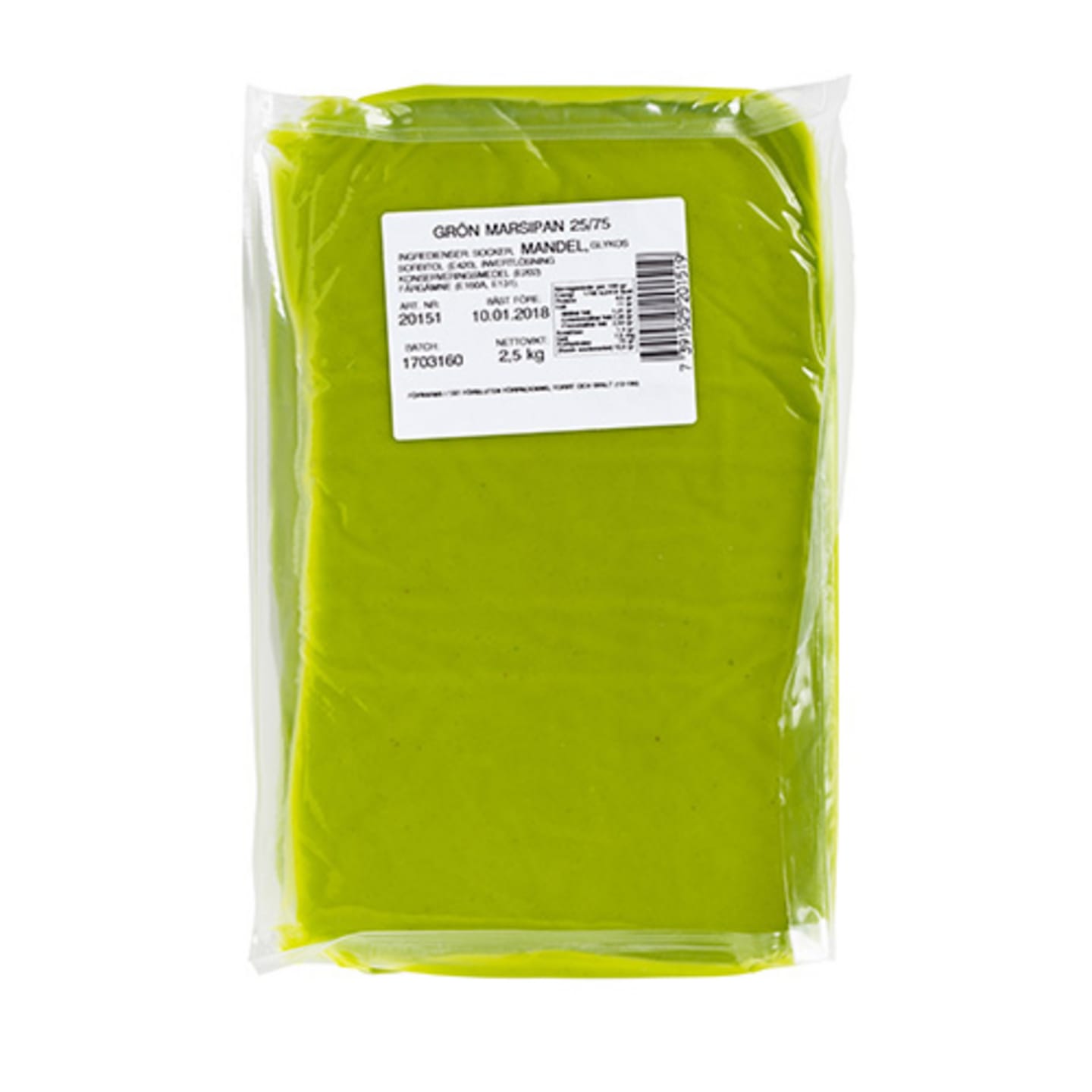 Kavlingsmarsipan grön 2,5kg