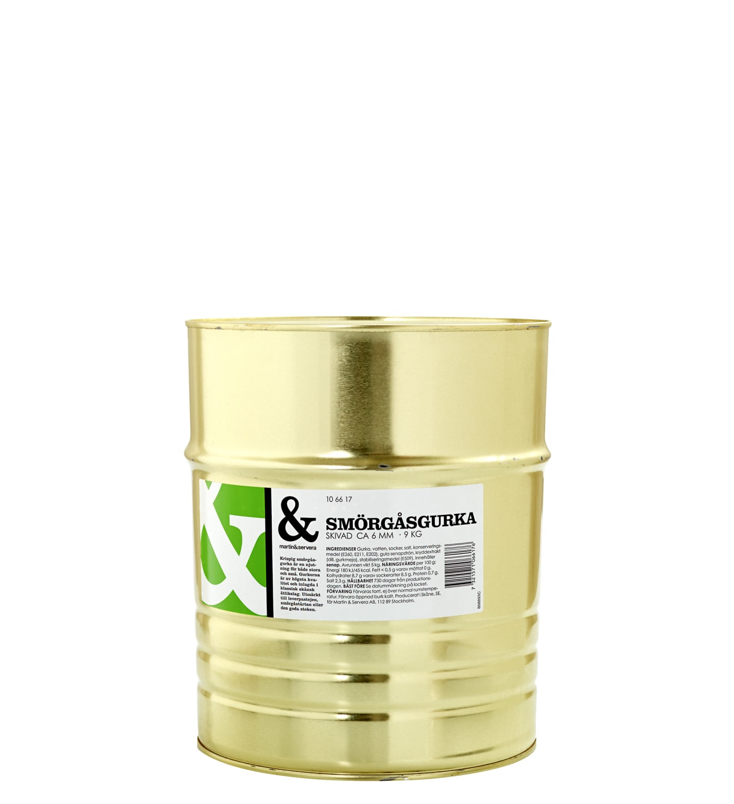 Smörgåsgurka skivad 6mm tjock 9kg - Bild 1 av 3