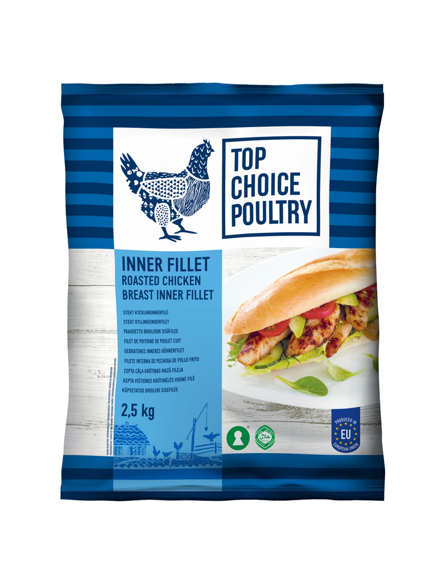 Kycklinginnerfilé grillad 25-45g/2,5kg - Bild 1 av 2