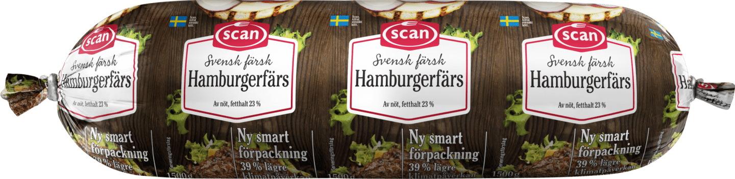 Hamburgerfärs rullpack 1,5kg - Bild 1 av 2