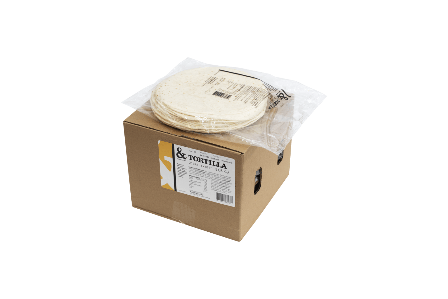 Tortilla vete 20cm 18st/770g