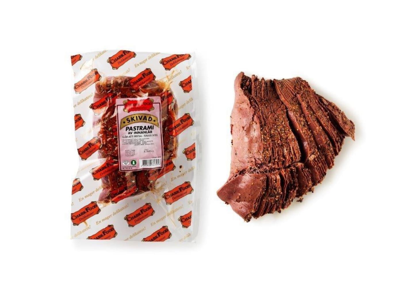 Pastrami nöt innanlår skivad 1,2kg