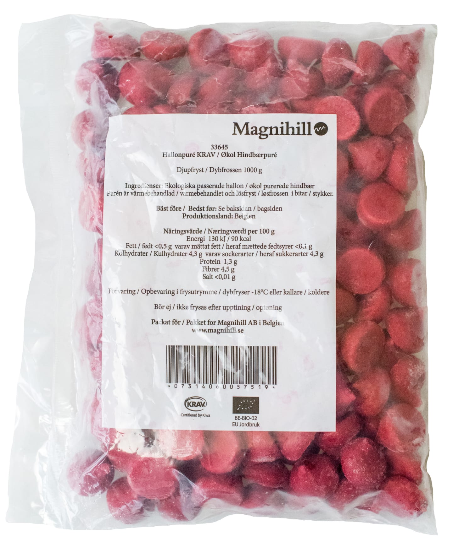 Puré hallon 1kg - Bild 1 av 3