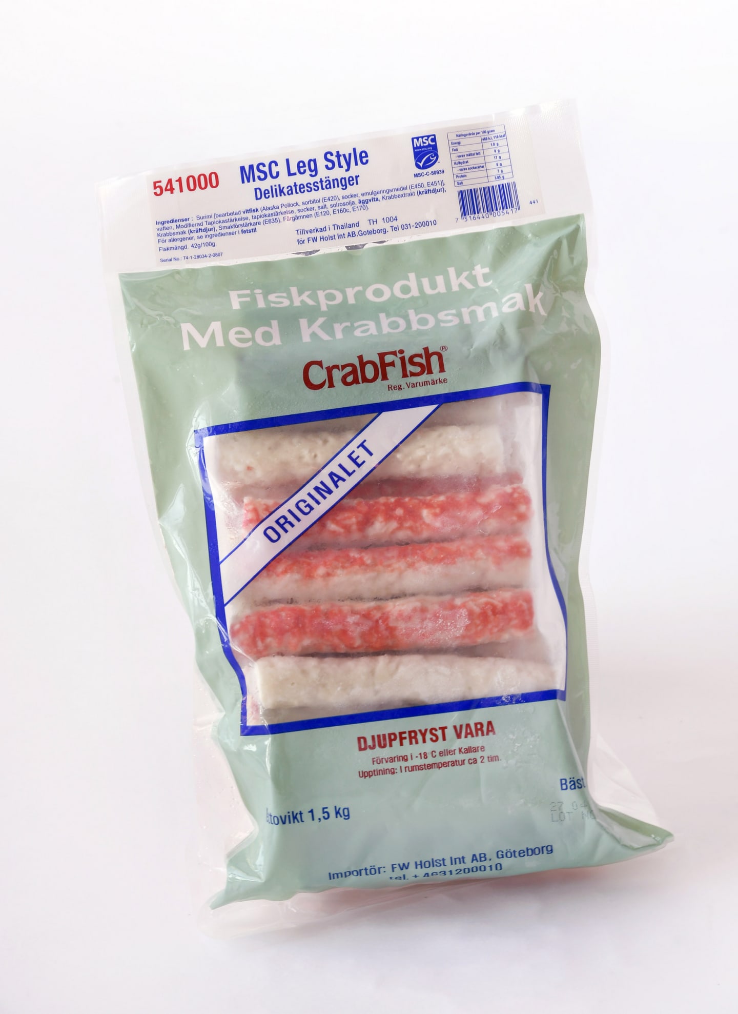 Crabfish delikatesstänger MSC 1,5kg - Bild 1 av 2