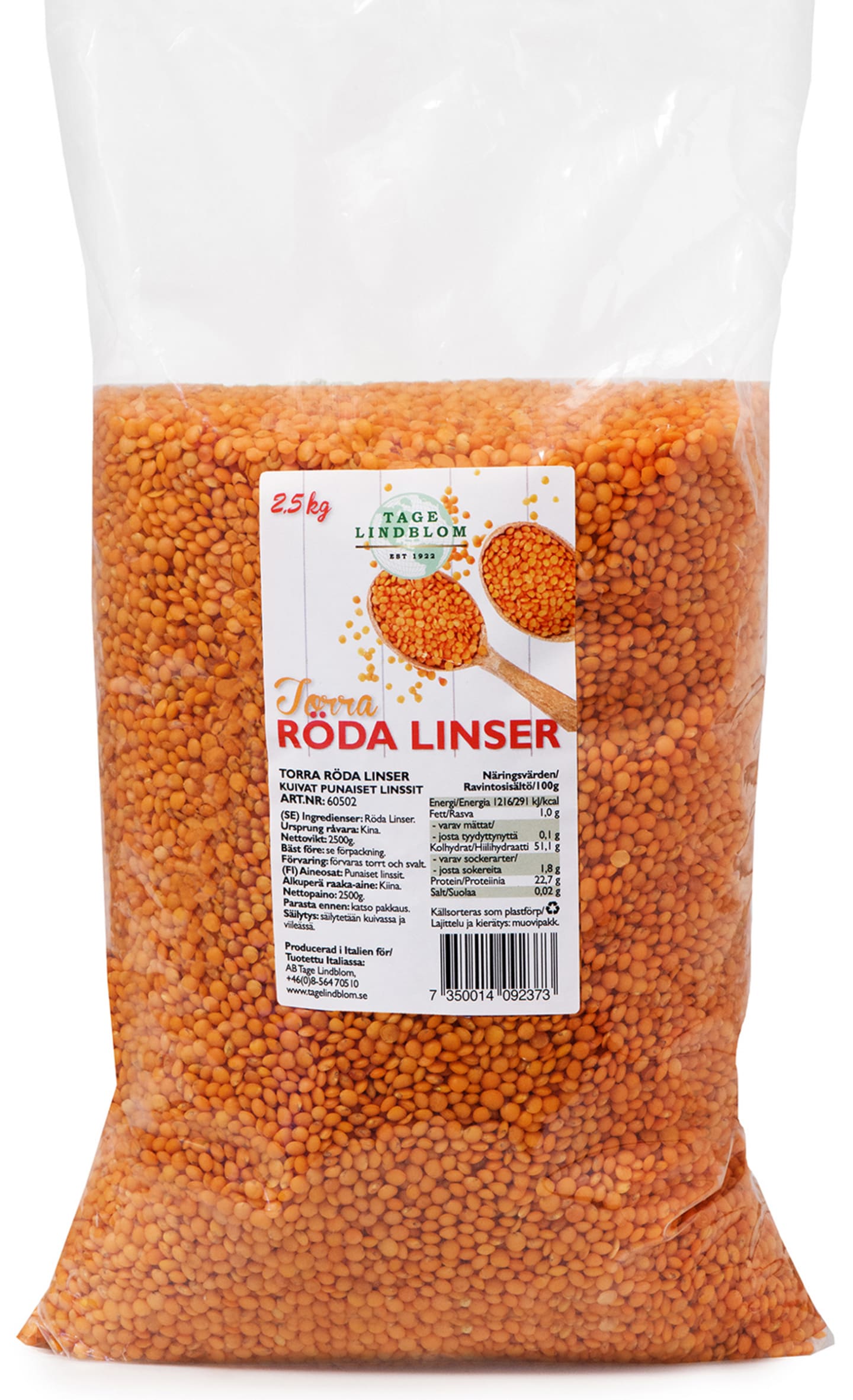 Röda Linser 2,5kg