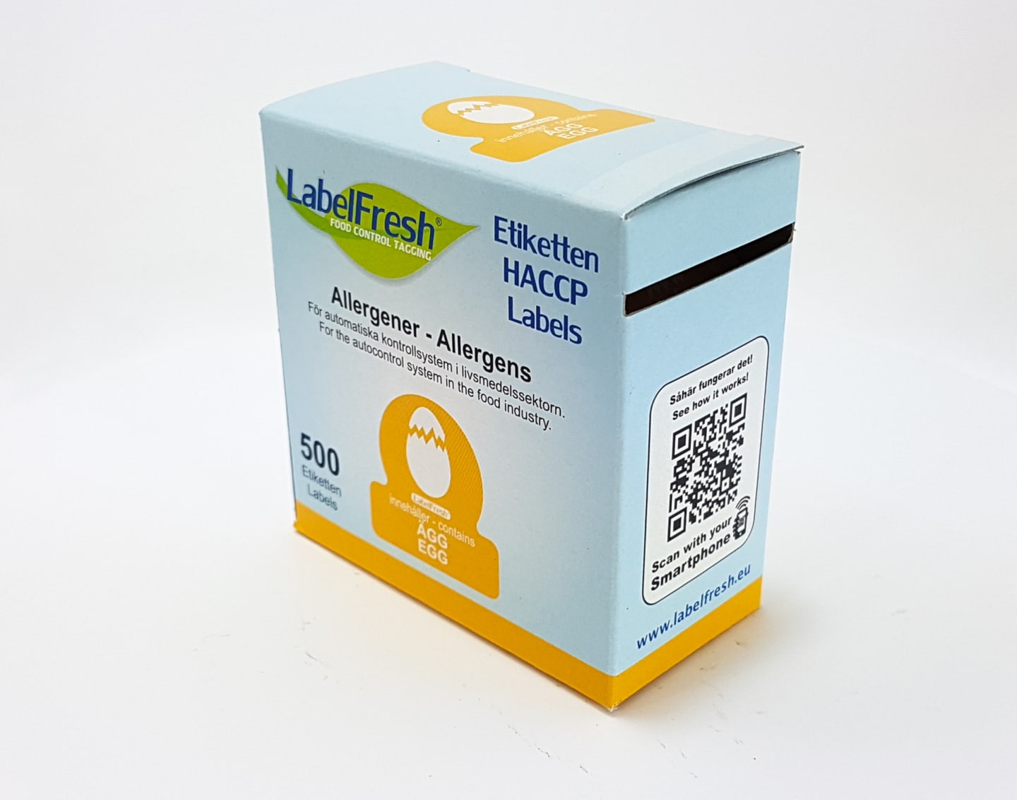 Etikett Allergen ägg 500st