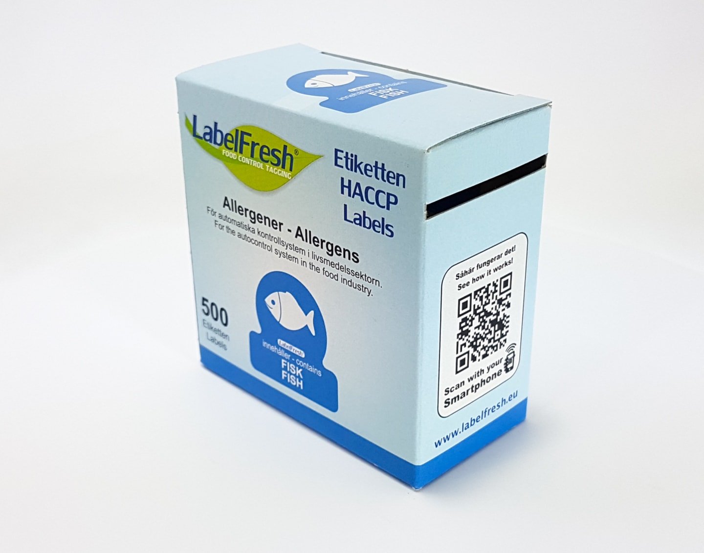 Etikett Allergen fisk 500st