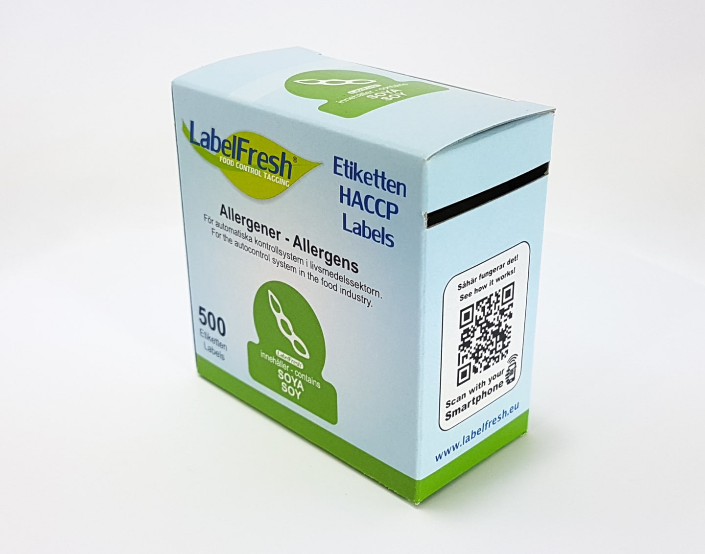 Etikett Allergen soya 500st