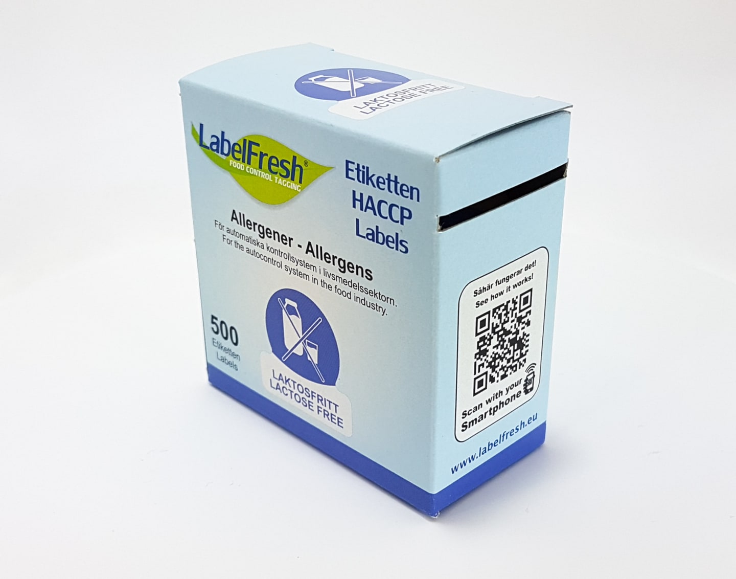Etikett Allergen laktosfritt 500st