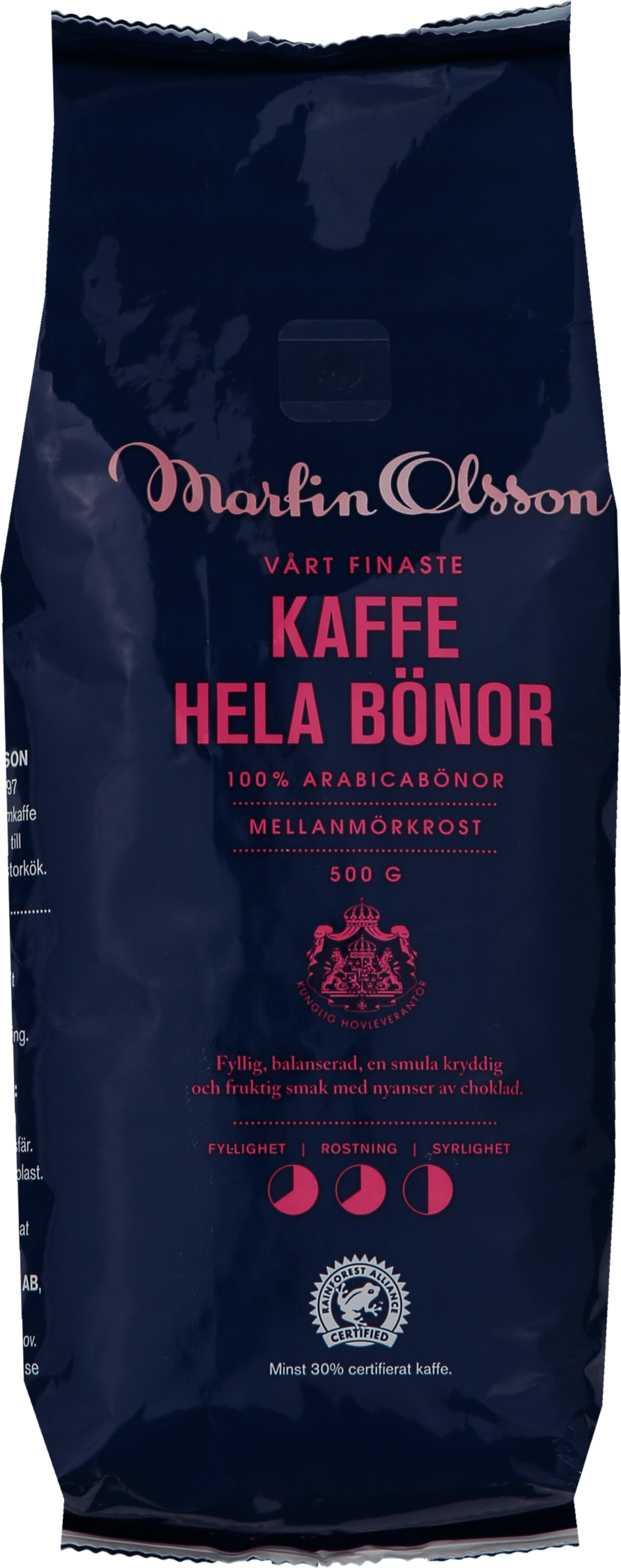 Martinkaffe mellanmörk hel böna 500g