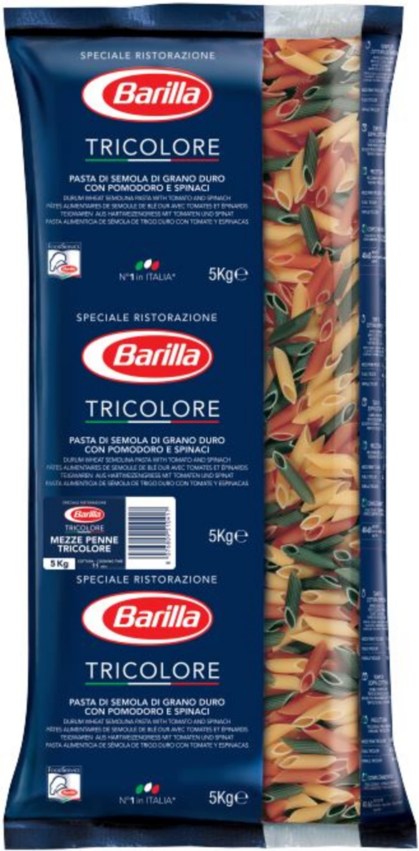Pasta Penne Tricolore 5kg