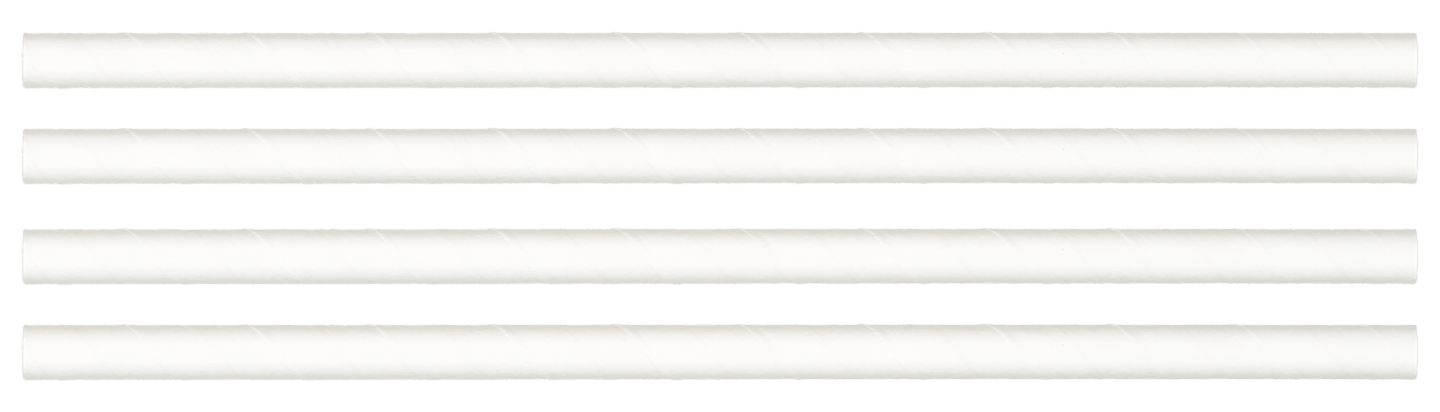 Papperssugrör off white 8x200mm 150st