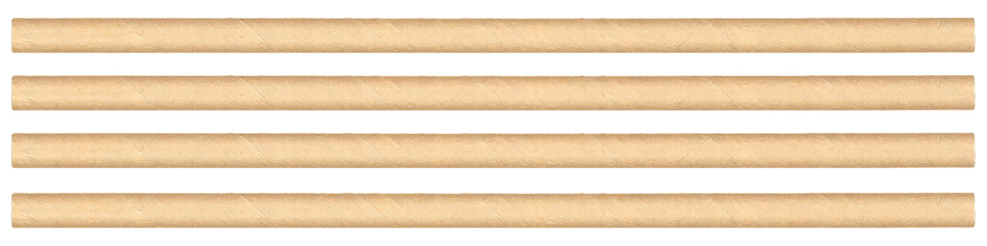Papperssugrör natur 8x230mm 150st