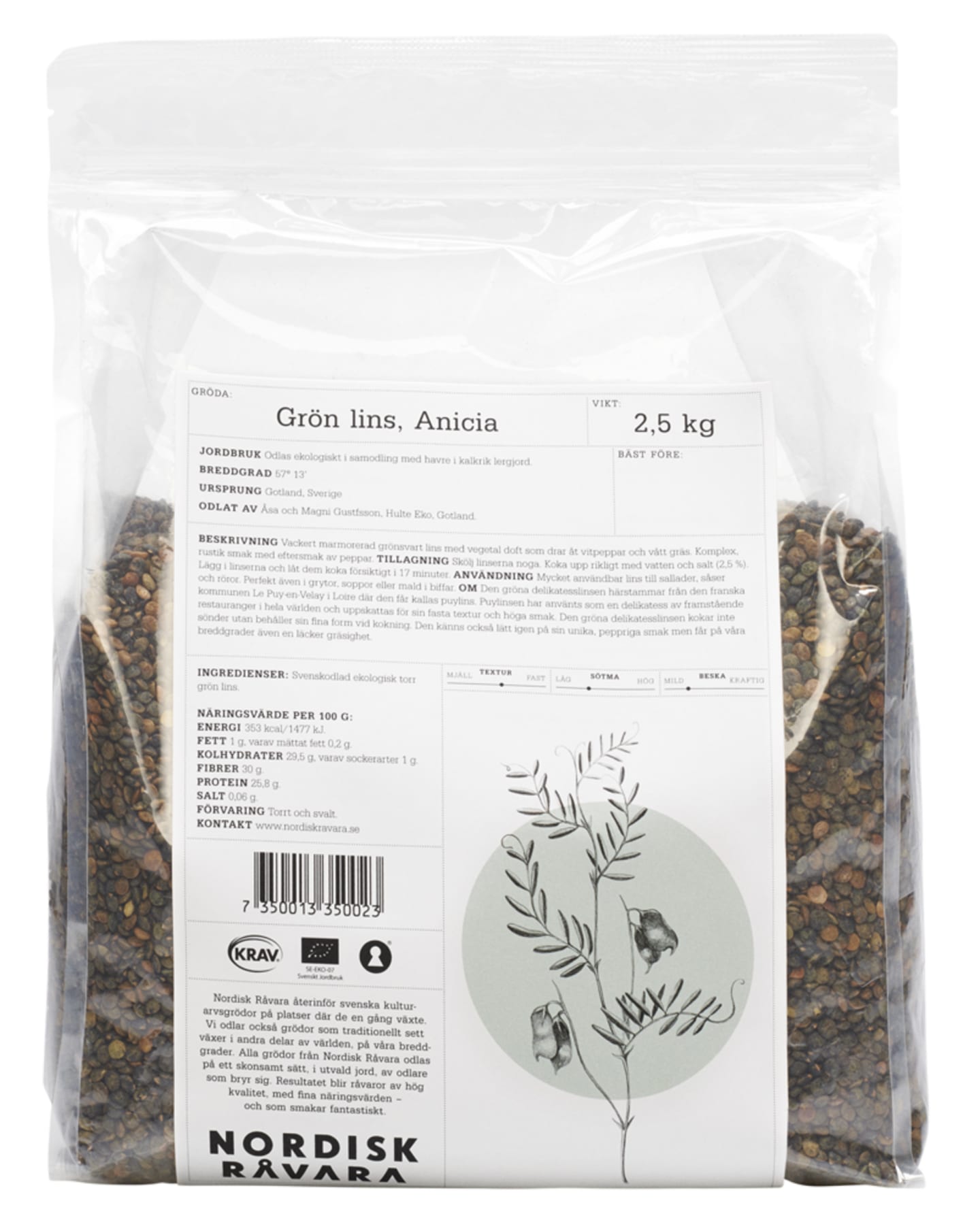 Grön Lins Anicia 2,5kg - Bild 1 av 2