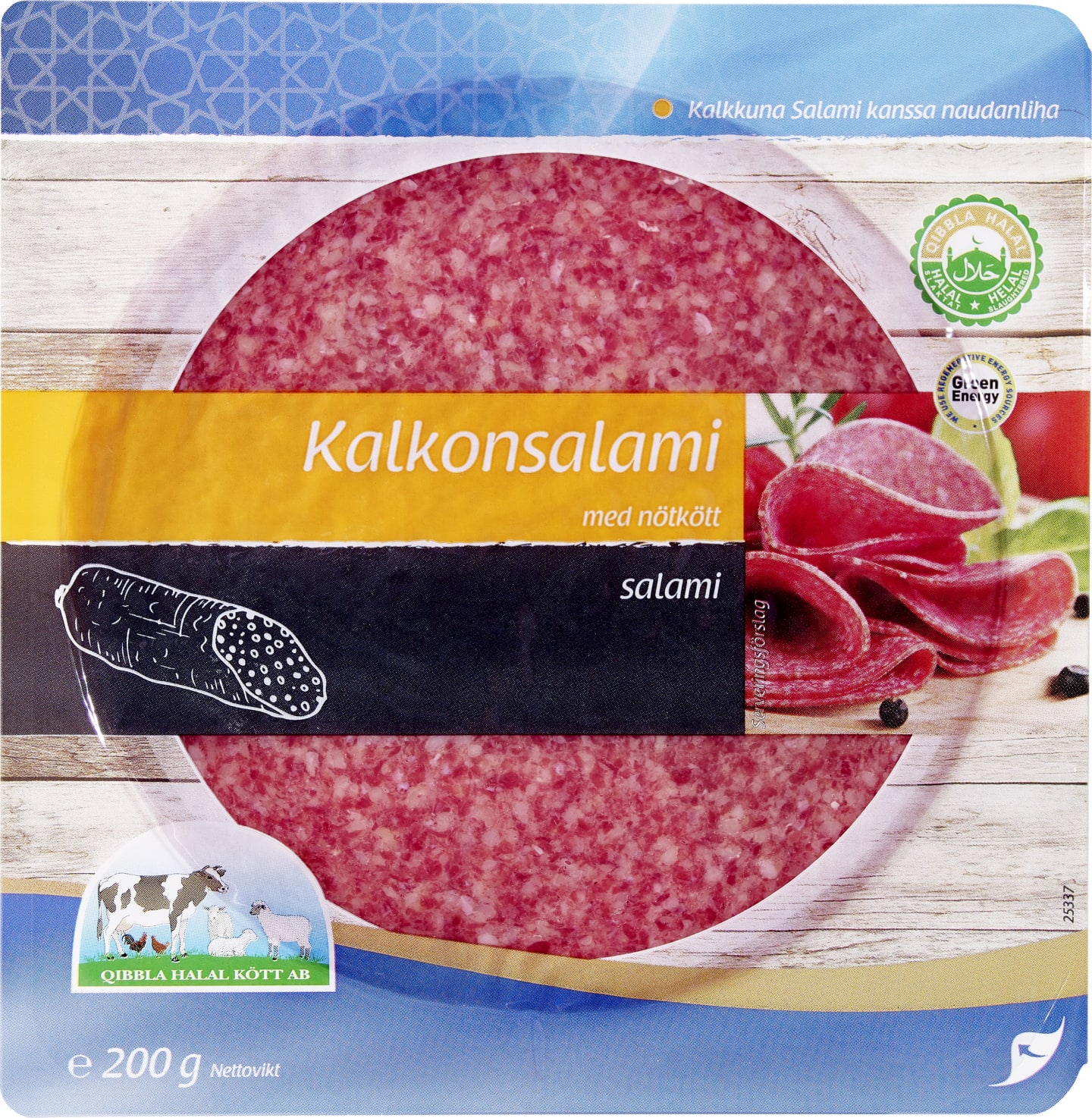 Kalkonsalami skivad 200g
