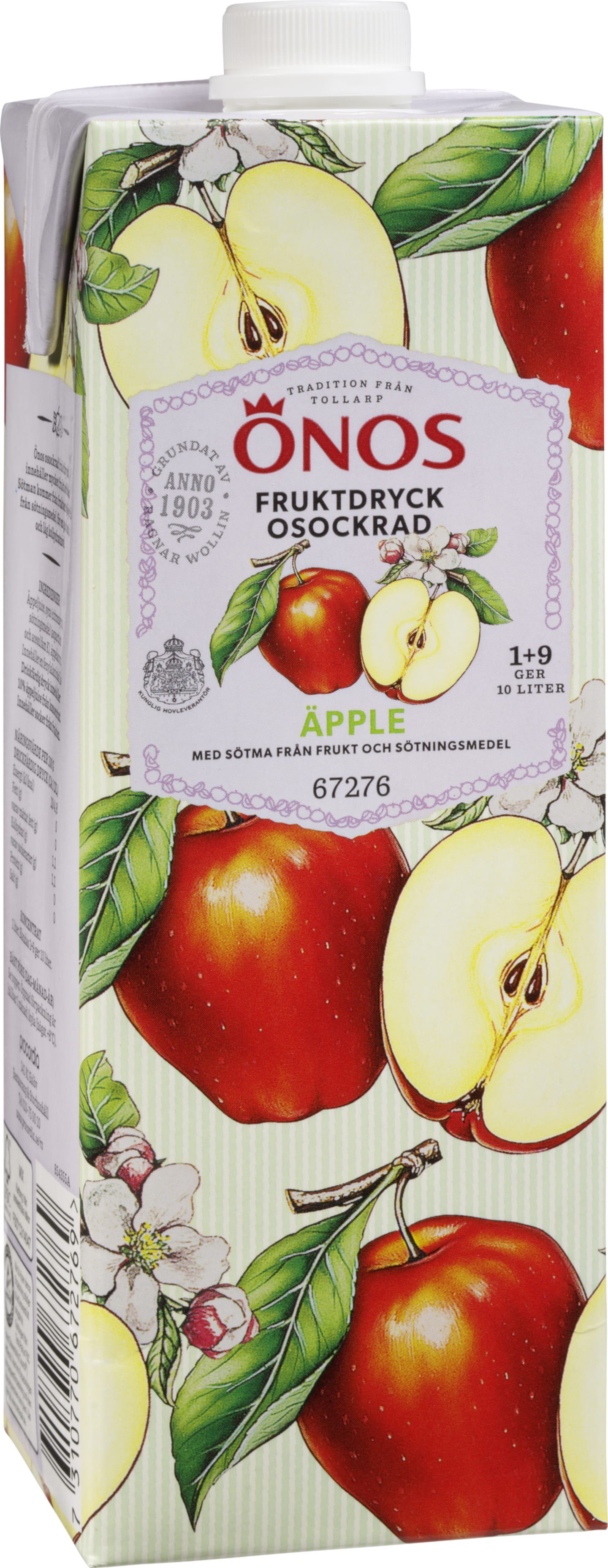 Äpple Osockrad Fruktdryck 1x9 1L - Bild 1 av 1