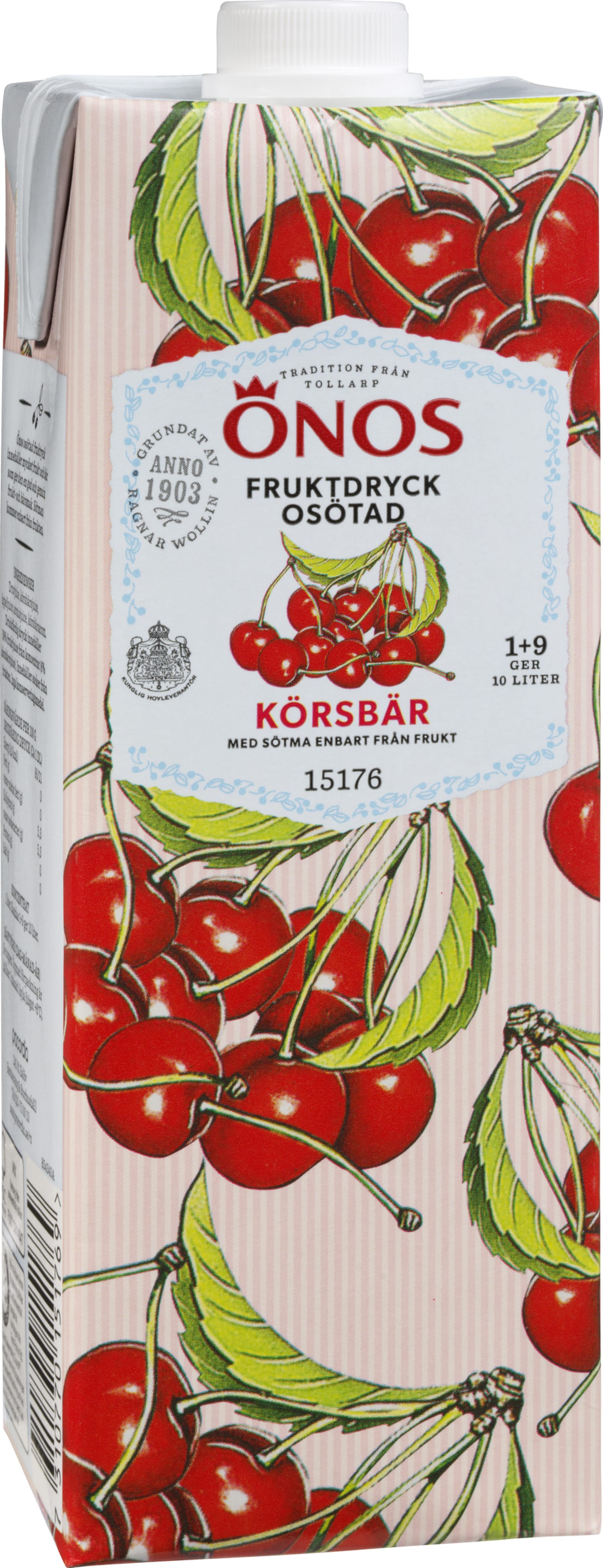 Körsbär Osötad Fruktdryck 1L - Bild 1 av 1